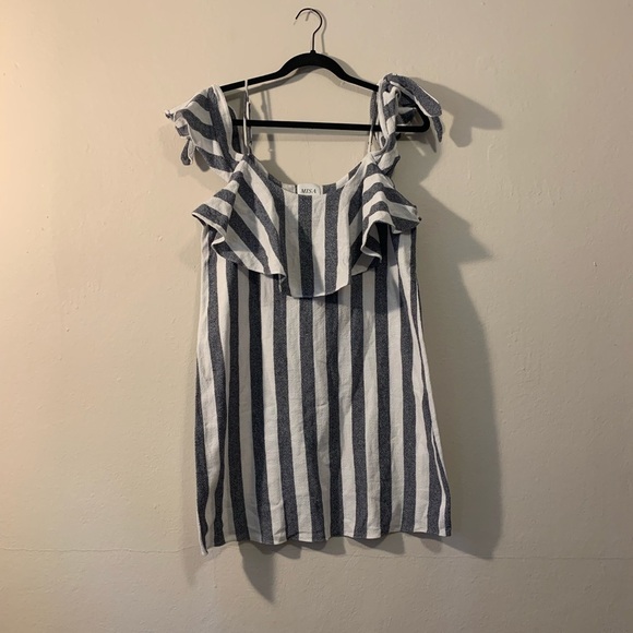 Misa Nicolette Off The Shoulder Striped Dress - Picture 3 of 8